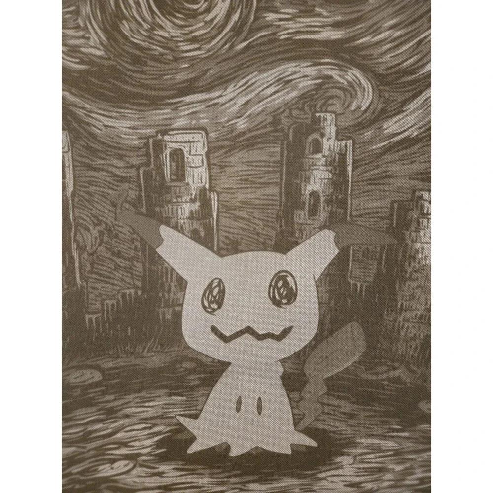 Pokemon Mimikyu Laser Engraved White  Top Loader Binder 360 Cards Ready to Ship